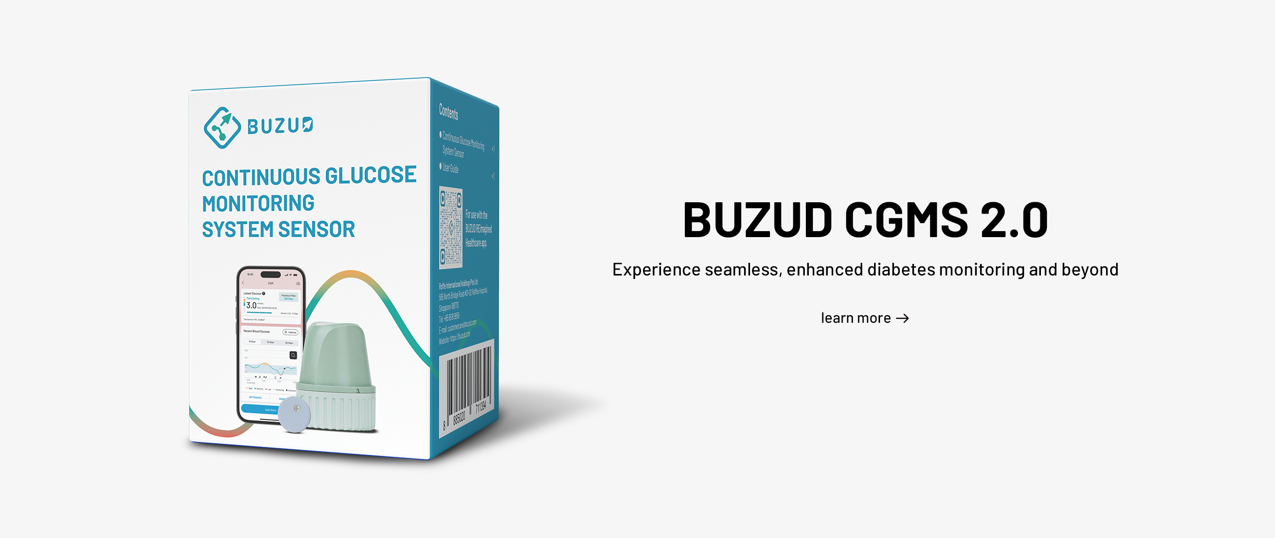 BUZUD Continuous Glucose Monitoring 2.0