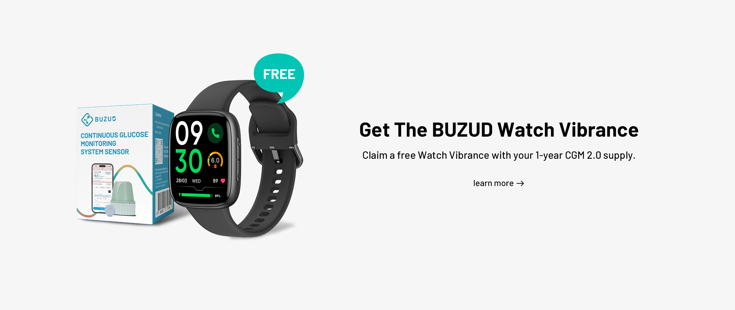 BUZUD Continuous Glucose Monitoring 2.0